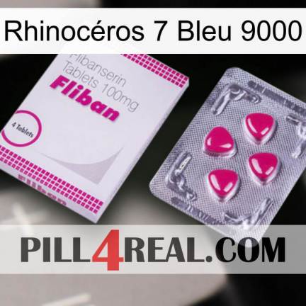 Rhinocéros 7 Bleu 9000 32
